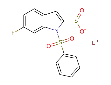 lithium 6-fluoro-1-(phenylsulfonyl)-1H-indole-2-sulfinate