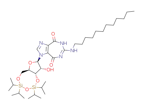 4,5-dihydro-8H-6-(N-dodecylamino)-1-[(3',5'-O-(1,1,3,3-tetraisopropyldisiloxan-1,3-diyl))-β-D-ribofuranosyl]imidazo[4,5-e][1,3]diazepine-4,8-dione