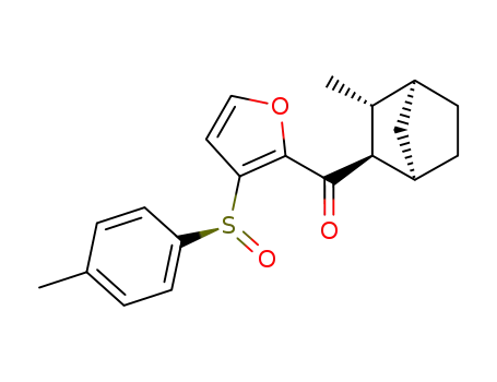 Molecular Structure of 211931-26-9 ((1R,2R,3R,4S,S<sub>S</sub>)-2-<3-(p-tolylsulfinyl)-2-furoyl>-3-methylbicyclo<2.2.1>heptane)