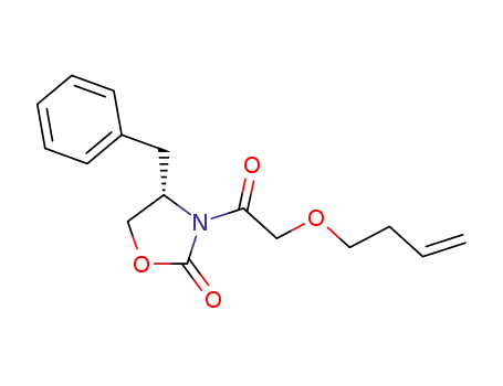 Molecular Structure of 197721-29-2 ((S)-3-<1-oxo-2-(but-3-enyl-1-oxy)>-4-benzyl-2-oxazolidinone)