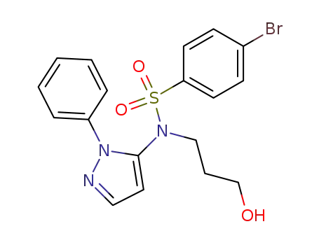 4-bromo-<i>N</i>-(3-hydroxy-propyl)-<i>N</i>-(2-phenyl-2<i>H</i>-pyrazol-3-yl)-benzenesulfonamide