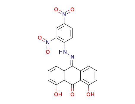 Molecular Structure of 156383-28-7 (10-[(2,4-dinitrophenyl)hydrazono]-1,8-dihydroxy-10H-anthracen-9-one)
