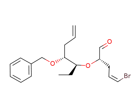 Molecular Structure of 558459-54-4 (4-Pentenal,
5-bromo-2-[[(1S,2R)-1-ethyl-2-(phenylmethoxy)-4-pentenyl]oxy]-,
(2S,4Z)-)