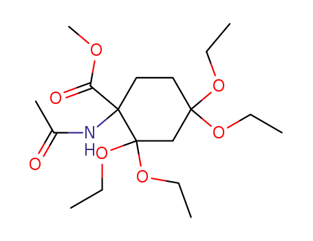1-acetylamino-2,2,4,4-tetraethoxy-cyclohexanecarboxylic acid methyl ester