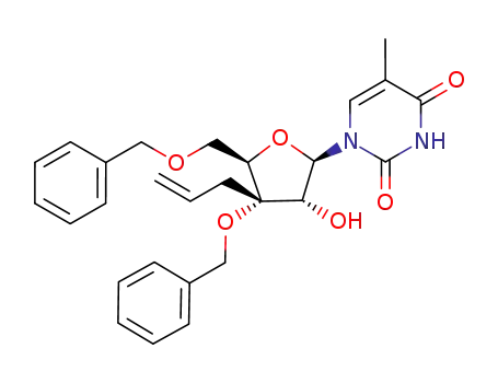 1-(3-C-allyl-3,5-di-O-benzyl-β-D-ribo-pentofuranosyl)thymine