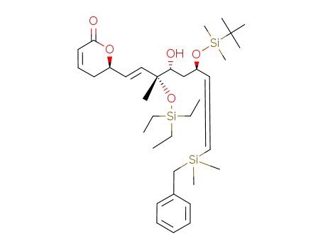 (R)-6-[(1E,7Z)-(3R,4R,6R)-8-(Benzyl-dimethyl-silanyl)-6-(tert-butyl-dimethyl-silanyloxy)-4-hydroxy-3-methyl-3-triethylsilanyloxy-octa-1,7-dienyl]-5,6-dihydro-pyran-2-one