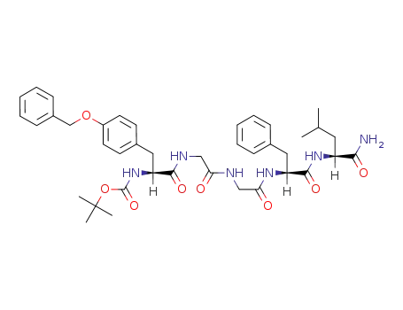 amide of N-t-butyloxycarbonyl-O-benzyl-L-tyrosylglycylglycyl-L-phenylalanyl-L-leucine