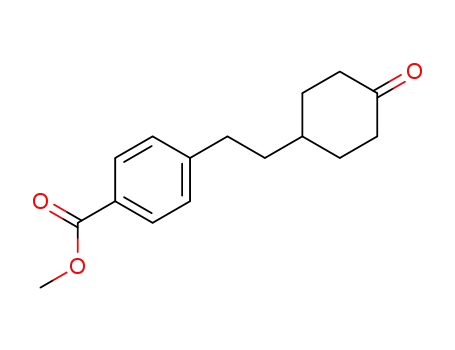 Molecular Structure of 118537-39-6 (Benzoic acid, 4-[2-(4-oxocyclohexyl)ethyl]-, methyl ester)
