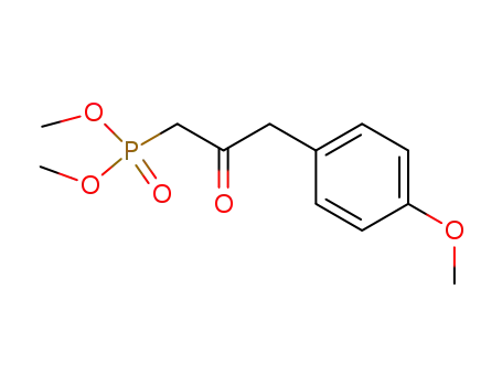Molecular Structure of 52344-42-0 (Phosphonic acid, [3-(4-methoxyphenyl)-2-oxopropyl]-, dimethyl ester)