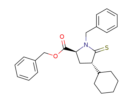 benzyl trans-4-cyclohexyl-5-thio-N-benzyl-L-pyroglutamate
