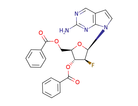 2-amino-7-(2-deoxy-2-fluoro-3,5-di-O-benzoyl-β-D-arabinofuranosyl)pyrrolo<2,3-d>pyrimidine