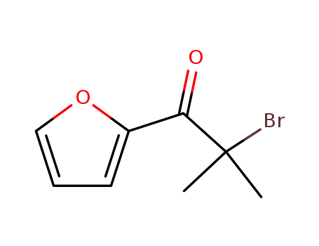 Molecular Structure of 20895-05-0 (1-Propanone, 2-bromo-1-(2-furanyl)-2-methyl- (9CI))
