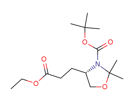 (4S)-3-(t-butyloxycarbonyl)-2,2-dimethyl-4-(ethoxycarbonylethyl)oxazolidine
