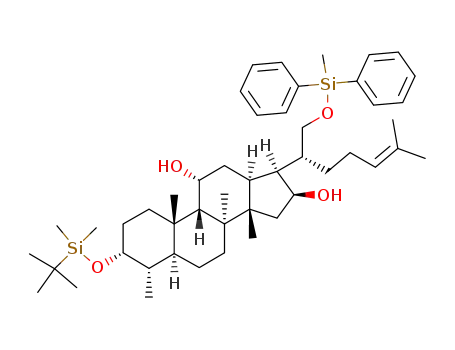 3-O-TBDMS-21-O-diphenylmethylsilyl-17S,20R-dihydrofusidin-3,11,16,21-tetrol