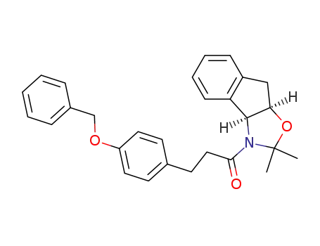 N-(1S,2R-N,O-dimethylacetonide-indanyl)-3-(3-benzyloxy-phenyl)-propanamide