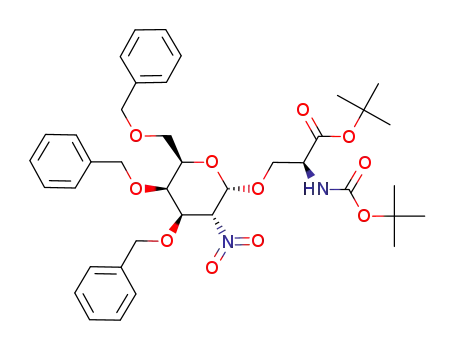 O-(3,4,6-tri-O-benzyl-2-deoxy-2-nitro-α-D-galactopyranosyl)-N-(tert-butyloxycarbonyl)-L-serine tert-butyl ester
