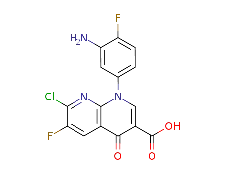 1-(3-amino-4-fluorophenyl)-7-chloro-6-fluoro-4-oxo-1,4-dihydro-1,8-naphthyridine-3-carboxylic acid