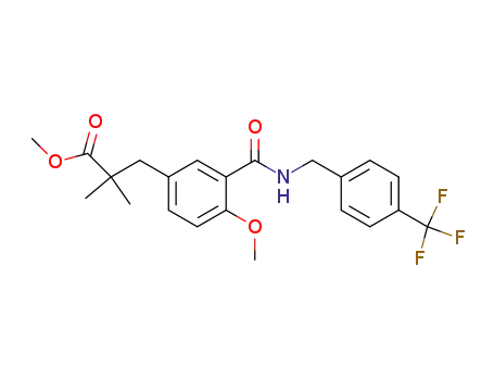 methyl 3-(4-methoxy-3-[N-((4-(trifluoromethyl)phenyl)methyl)carbamoyl]phenyl)-2,2-dimethylpropanoate