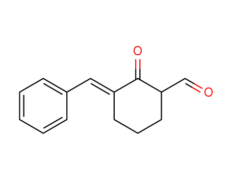 Molecular Structure of 69009-80-9 (3-BENZYLIDENE-2-OXO-CYCLOHEXANECARBALDEHYDE)