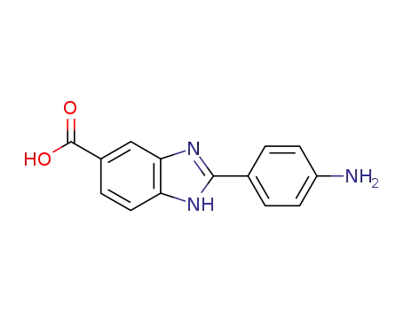 Molecular Structure of 190121-99-4 (2-(4-Aminophenyl)-1H-benzimidazole-5-carboxylic acid)