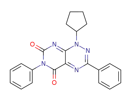 Pyrimido[5,4-e]-1,2,4-triazine-5,7(1H,6H)-dione,
1-cyclopentyl-3,6-diphenyl-