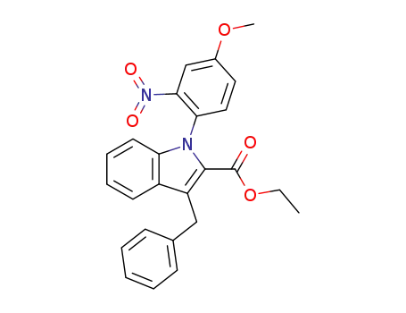 1H-Indole-2-carboxylic acid,
1-(4-methoxy-2-nitrophenyl)-3-(phenylmethyl)-, ethyl ester