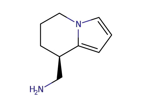 Molecular Structure of 908103-37-7 ((S)-(5,6,7,8-TETRAHYDROINDOLIZIN-8-YL)METHANAMINE)