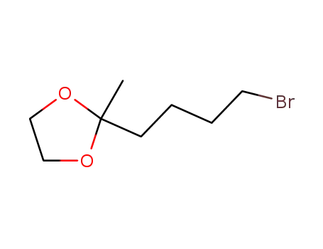Molecular Structure of 20210-14-4 (2-(4-Bromobutyl)-2-methyl-1,3-dioxolane)