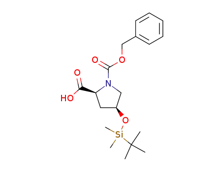 1,2-Pyrrolidinedicarboxylic acid,
4-[[(1,1-dimethylethyl)dimethylsilyl]oxy]-, 1-(phenylmethyl) ester,
(2S,4S)-