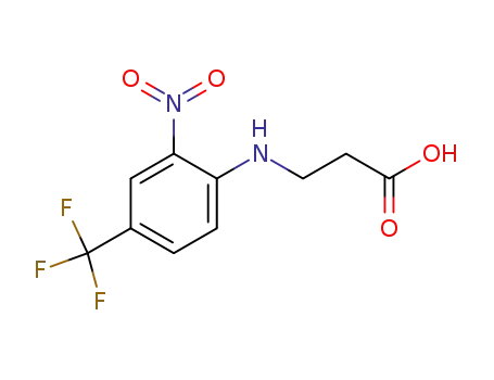 Molecular Structure of 37040-43-0 (3-[2-NITRO-4-(TRIFLUOROMETHYL)ANILINO]PROPANOIC ACID)