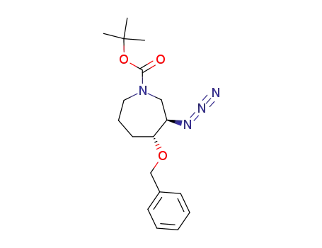 Molecular Structure of 452084-61-6 (tert-butyl (3R,4R)-3-azido-4-(benzyloxy)azepane-1-carboxylate)