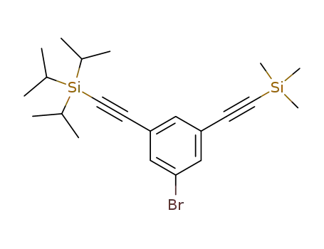 1-bromo-3-[2-(1-triisopropylsilylethynyl)]-5-[2-(1-trimethylsilylethynyl)]benzene