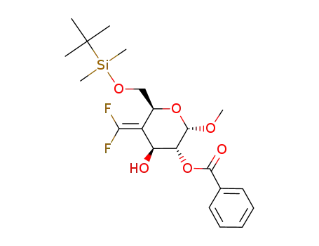 Benzoic acid (2S,3R,4S,6S)-6-(tert-butyl-dimethyl-silanyloxymethyl)-5-difluoromethylene-4-hydroxy-2-methoxy-tetrahydro-pyran-3-yl ester