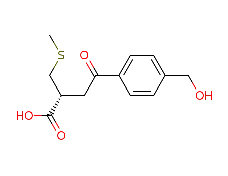(-)-(2R)-4-(4-hydroxymethylphenyl)-2-methylthiomethyl-4-oxobutanoic acid