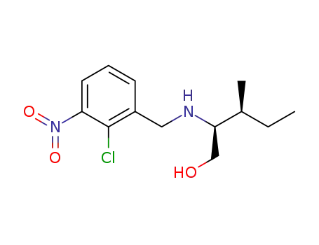 Molecular Structure of 857040-99-4 ((2S,2S)-2-(2-chloro-3-nitrobenzylamino)-3-methylpentan-1-ol)