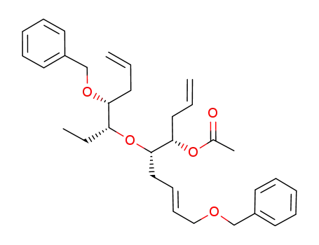 (1S,2S,4E)-acetic acid 1-allyl-6-benzyloxy-2-((1R,2R)-2-benzyloxy-1-ethyl-pent-4-enyloxy)-hex-4-enyl ester