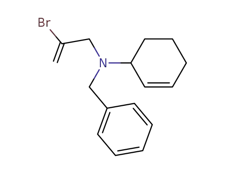 Molecular Structure of 160929-09-9 (Benzenemethanamine, N-(2-bromo-2-propenyl)-N-2-cyclohexen-1-yl-)