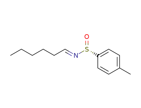 Molecular Structure of 649552-54-5 ((R)-(-)-N-(hexanylidene)-p-toluenesulfinamide)