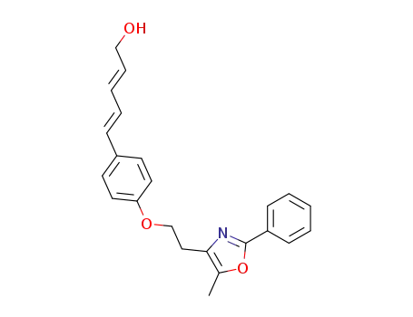 Molecular Structure of 159017-66-0 ((E,E)-5-[4-[2-(5-methyl-2-phenyl-4-oxazolyl)ethoxy]phenyl]-2,4-pentadien-1-ol)