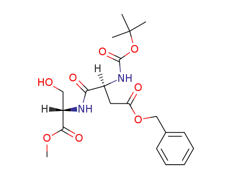L-Serine, N-[(1,1-dimethylethoxy)carbonyl]-L-a-aspartyl-, 2-methyl
1-(phenylmethyl) ester