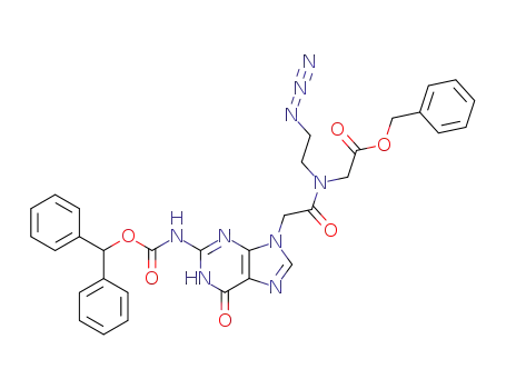 benzyl N-(2-azidoethyl)-N-[2-N-(benzhydryloxycarbonyl)guanine-9-acetyl]glycinate
