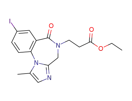 8-iodo-1-methyl-6-oxo-4H-imidazo[1,2-a][1,4]benzodiazepine-5(6H)-propanoic acid ethyl ester