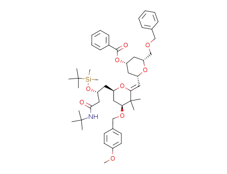Benzoic acid (2R,4S,6S)-2-benzyloxymethyl-6-[(4S,6S)-6-[(R)-3-tert-butylcarbamoyl-2-(tert-butyl-dimethyl-silanyloxy)-propyl]-4-(4-methoxy-benzyloxy)-3,3-dimethyl-tetrahydro-pyran-(2Z)-ylidenemethyl]-tetrahydro-pyran-4-yl ester