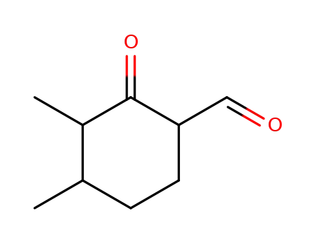 Molecular Structure of 294210-46-1 (Cyclohexanecarboxaldehyde, 3,4-dimethyl-2-oxo- (9CI))