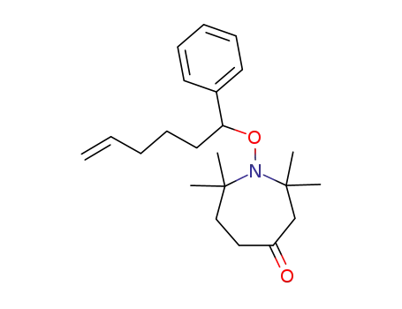 Molecular Structure of 853886-37-0 (2,2,7,7-tetramethyl-1-(1-phenylhex-5-enyloxy)-azepane-4-one)