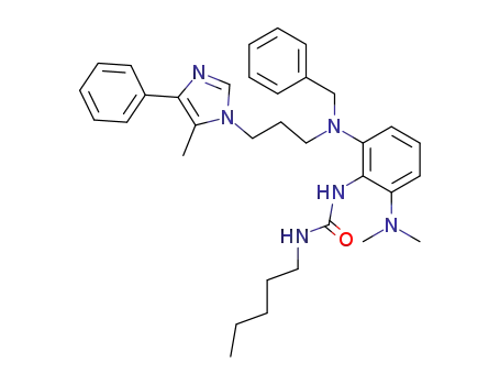 N-<2-<N-benzyl-N-<3-(5-methyl-4-phenyl-1H-imidazol-1-yl)propyl>amino>-6-(dimethylamino)phenyl>-N'-pentylurea