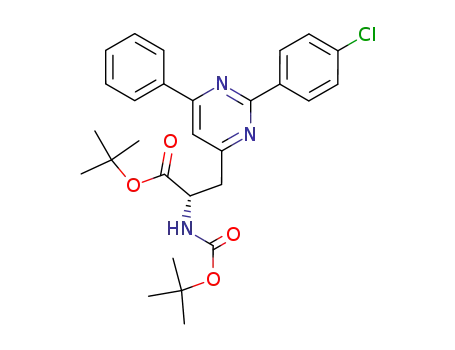 (S)-α-tert-butoxycarbonylamino-β-(2-p-chlorophenyl-6-phenylpyrimidin-4-yl)propanoic acid α-tert-butyl ester