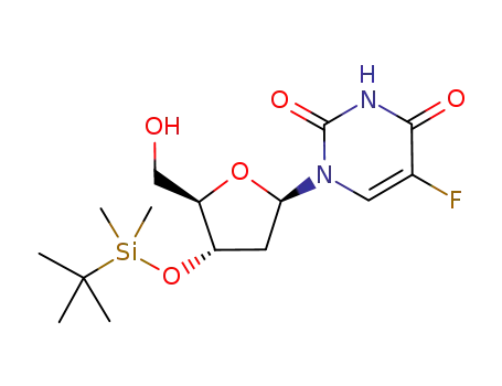 Molecular Structure of 120957-59-7 (Uridine, 2'-deoxy-3'-O-[(1,1-dimethylethyl)dimethylsilyl]-5-fluoro-)