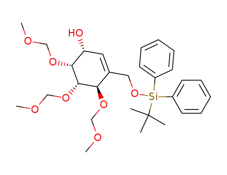 (1R,4R,5S,6R)-3-(tert-Butyl-diphenyl-silanyloxymethyl)-4,5,6-tris-methoxymethoxy-cyclohex-2-enol