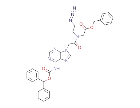 benzyl N-(2-azidoethyl)-N-[6-N-(benzhydryloxycarbonyl)adenine-9-acetyl]glycinate